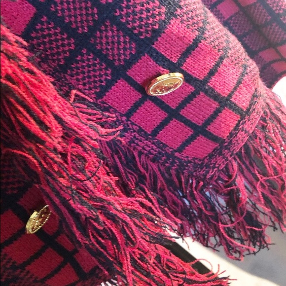 Flannel double breasted blazer sweater. - Picture 3 of 3